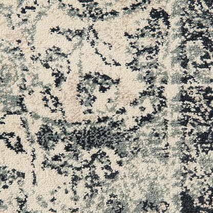 2' X 3' Charcoal and Gray Medallion Power Loom Area Rug