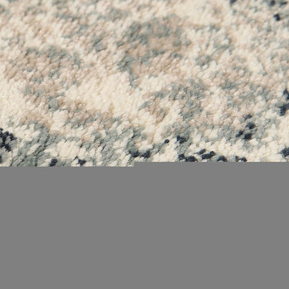 2' X 3' Charcoal and Gray Medallion Power Loom Area Rug