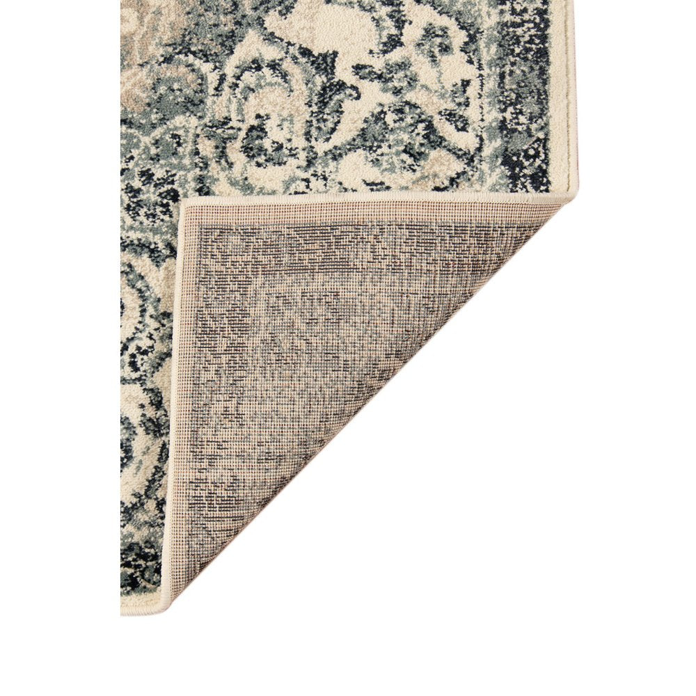 5' X 8' Charcoal and Gray Medallion Power Loom Area Rug