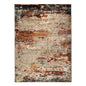 2' X 3' Orange And Black Abstract Area Rug