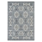 6' Charcoal and Ivory Medallion Power Loom Runner Rug