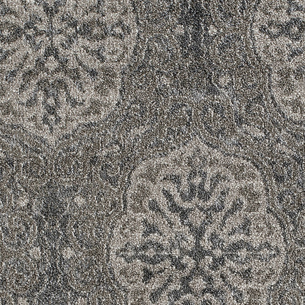 2' X 3' Charcoal and Gray Medallion Power Loom Area Rug