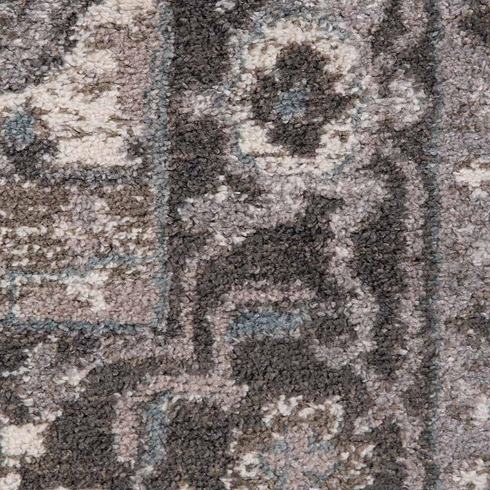 8' X 10' Ivory Taupe And Gray Medallion Area Rug