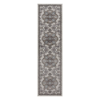 8' X 10' Ivory Taupe And Gray Medallion Area Rug