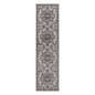 4' X 6' Ivory Taupe and Gray Medallion Power Loom Area Rug