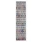 2' X 3' Ivory Blue and Orange Geometric Power Loom Area Rug