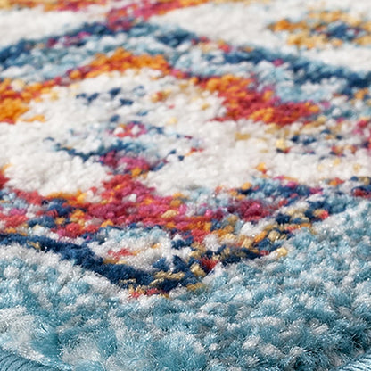 2' X 3' Ivory Gray and Orange Medallion Power Loom Area Rug