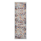 10' Ivory Navy and Orange Floral Power Loom Runner Rug