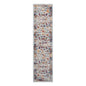 10' Ivory Navy and Orange Floral Power Loom Runner Rug
