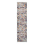6' Ivory Navy and Orange Floral Power Loom Runner Rug