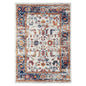 6' Ivory Navy and Orange Floral Power Loom Runner Rug