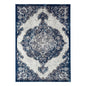 2' X 3' Ivory Gray And Blue Medallion Area Rug