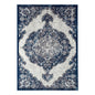 8' X 10' Ivory Gray And Blue Medallion Area Rug