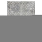 10' Gray And Ivory Geometric Shag Runner Rug