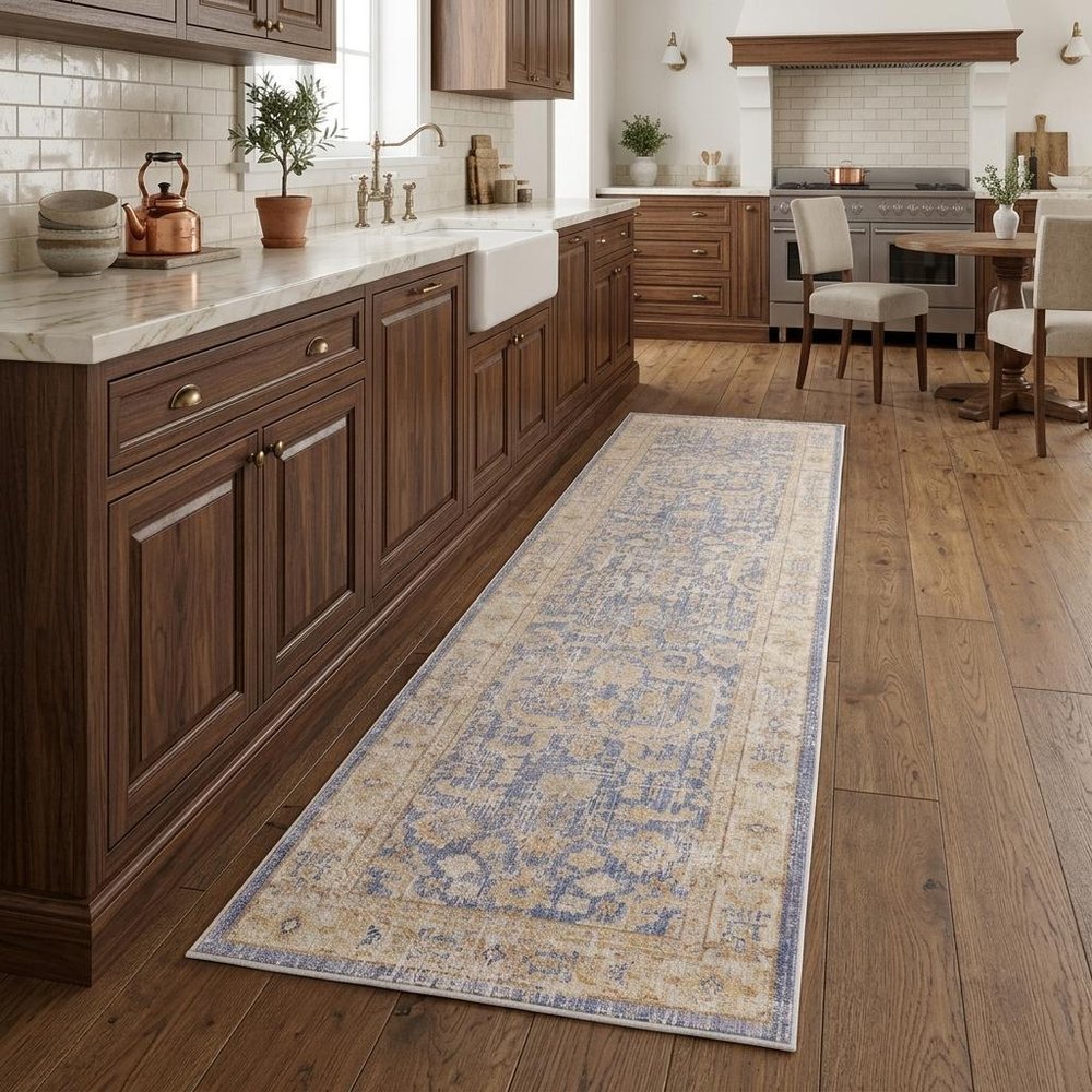 9' X 13' Gray Yellow And Lavender Floral Area Rug