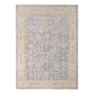 9' X 13' Gray Yellow And Lavender Floral Area Rug