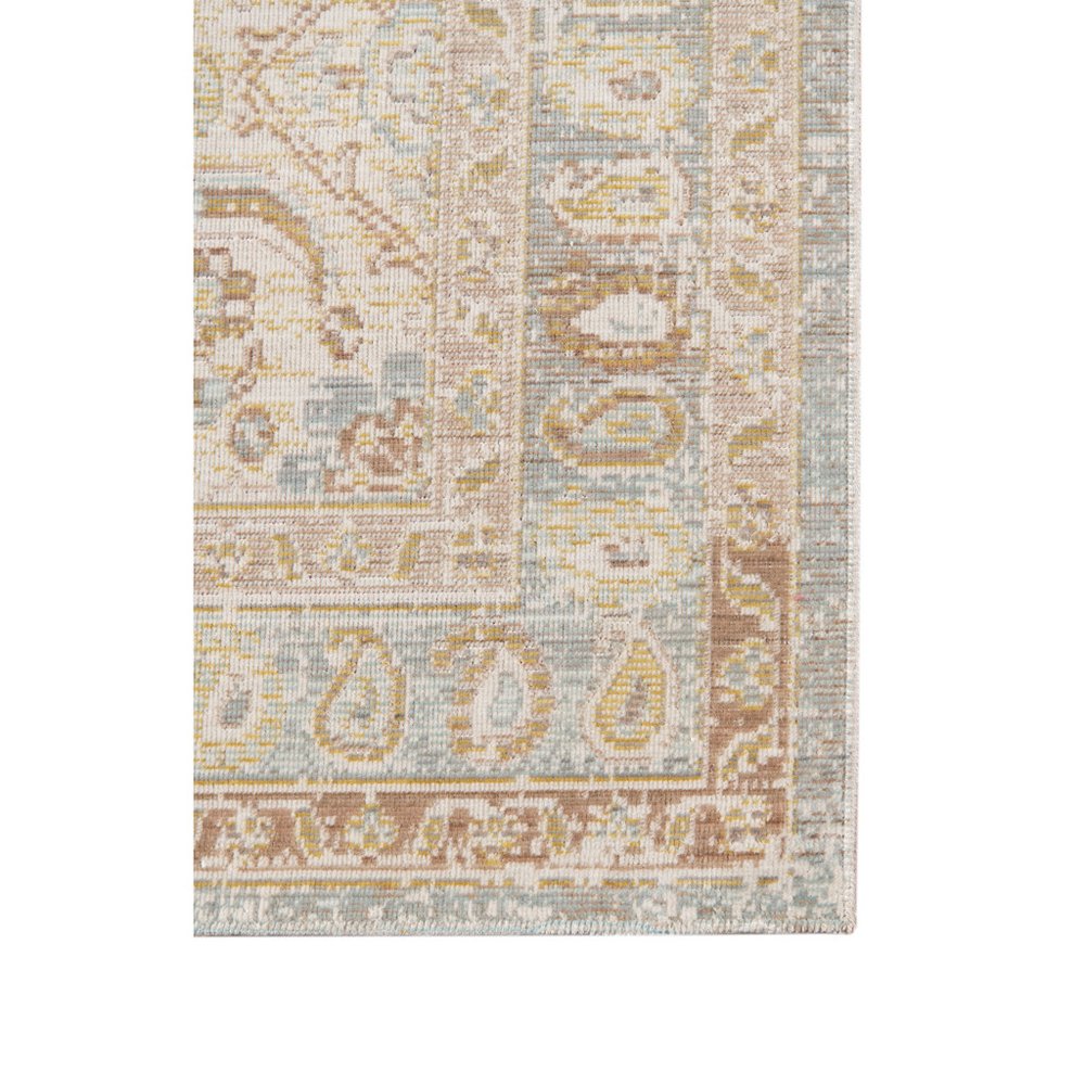 4' X 6' Tan And Gray Medallion Area Rug