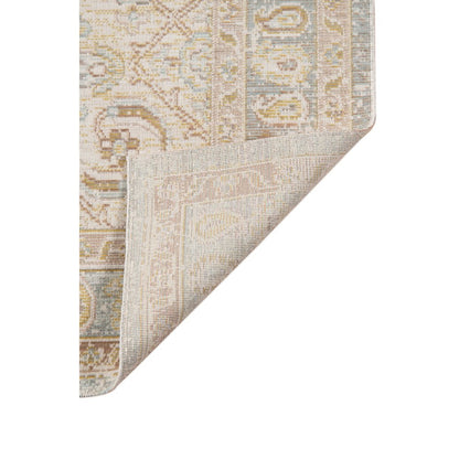 4' X 6' Tan And Gray Medallion Area Rug