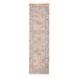 9' X 13' Coral And Blue Oriental Area Rug
