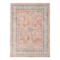 9' X 13' Blue Gold and Orange Floral Power Loom Area Rug