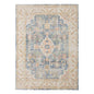 9' X 13' Coral And Blue Floral Area Rug