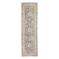 9' X 13' Coral And Blue Floral Area Rug