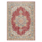 9' X 13' Orange Red and Gold Medallion Power Loom Area Rug