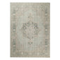 9' X 13' Tan And Light Green Medallion Area Rug