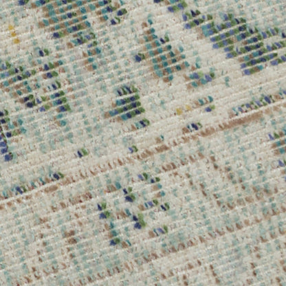 9' X 13' Tan And Light Green Medallion Area Rug