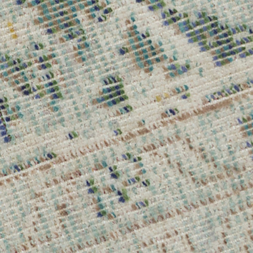 9' X 13' Tan And Light Green Medallion Area Rug