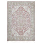 9' X 13' Pink And Gray Medallion Area Rug