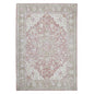 9' X 13' Pink And Gray Medallion Area Rug