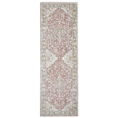 9' X 13' Pink And Gray Medallion Area Rug