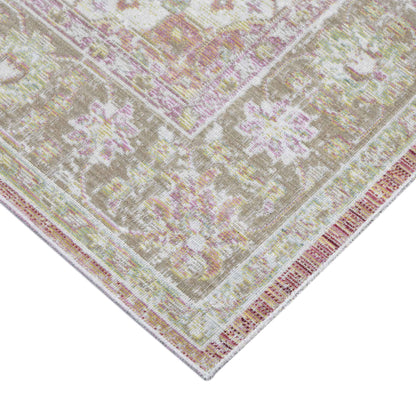 5' X 8' Sage And Gray Medallion Area Rug