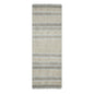3' X 5' Gray And Brown Striped Flatweave Handmade Distressed Area Rug With Fringe