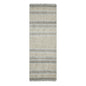 3' X 5' Gray And Brown Striped Flatweave Handmade Distressed Area Rug With Fringe