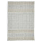 5' X 8' Blue And Gray Striped Flatweave Handmade Distressed Area Rug With Fringe
