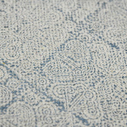 7' X 10' Blue Oriental Flatweave Handmade Distressed Area Rug With Fringe