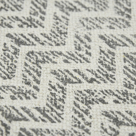 3' X 5' Gray And Ivory Geometric Flatweave Handmade Distressed Area Rug With Fringe