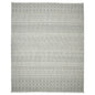 3' X 5' Gray And Ivory Geometric Flatweave Handmade Distressed Area Rug With Fringe