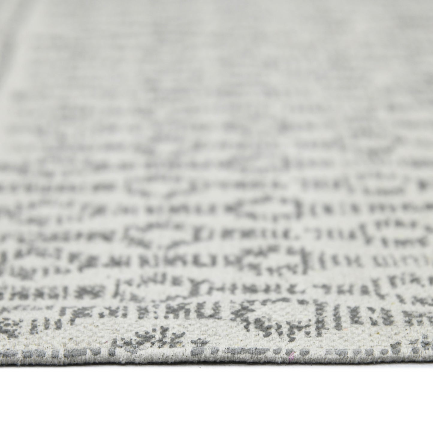3' X 5' Gray And Ivory Geometric Flatweave Handmade Distressed Area Rug With Fringe