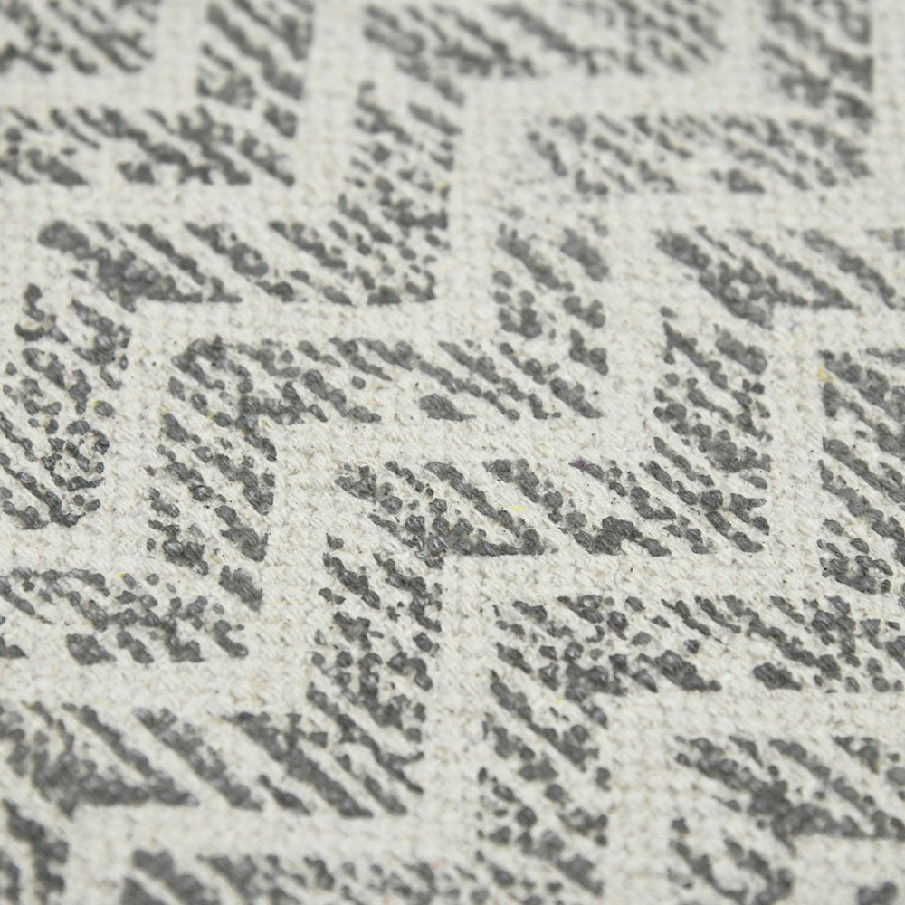 3' X 5' Gray And Ivory Geometric Flatweave Handmade Distressed Area Rug With Fringe
