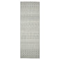 3' X 5' Gray And Ivory Geometric Flatweave Handmade Distressed Area Rug With Fringe