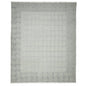 3' X 5' Gray And Blue Geometric Flatweave Handmade Distressed Area Rug With Fringe