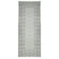 8' Gray And Blue Geometric Flatweave Handmade Distressed Runner Rug With Fringe