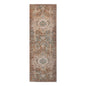 7' Beige Gray and Taupe Medallion Power Loom Runner Rug