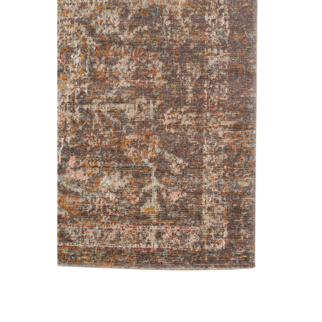 2' X 3' Beige Gray and Taupe Medallion Power Loom Area Rug