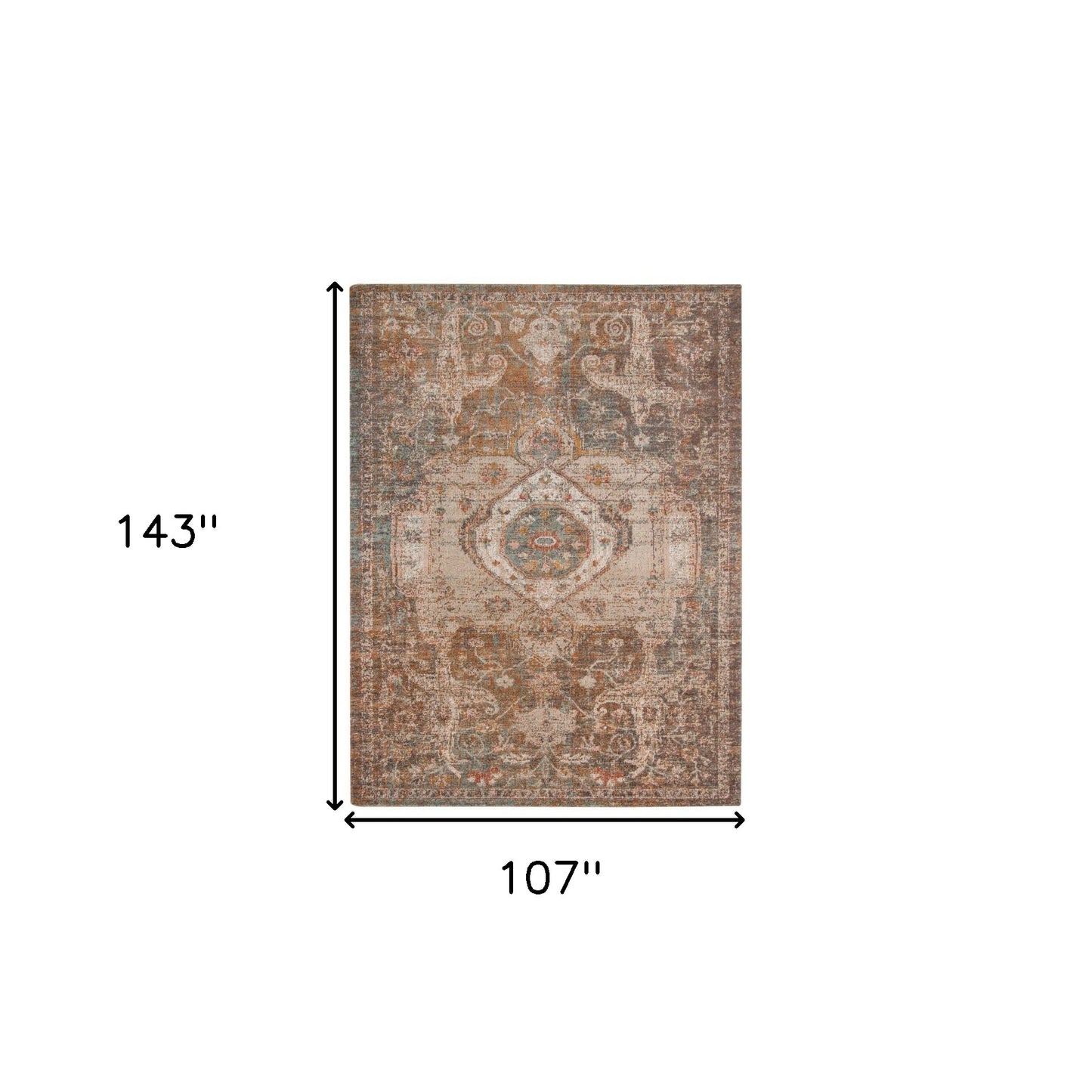 2' X 3' Beige Gray and Taupe Medallion Power Loom Area Rug