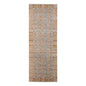 7' Teal Red And Orange Floral Runner Rug