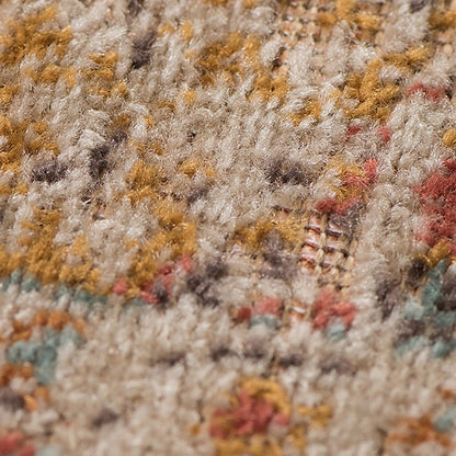 6' X 8' Teal Red And Orange Floral Area Rug